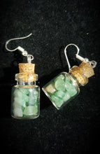 Load image into Gallery viewer, Green Aventurine Glass Jar Earrings