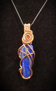 Copper wrapped Lapiz Lazuli