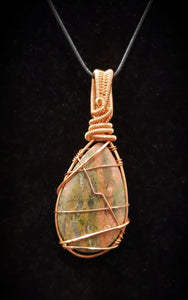 Copper wrapped Unakite