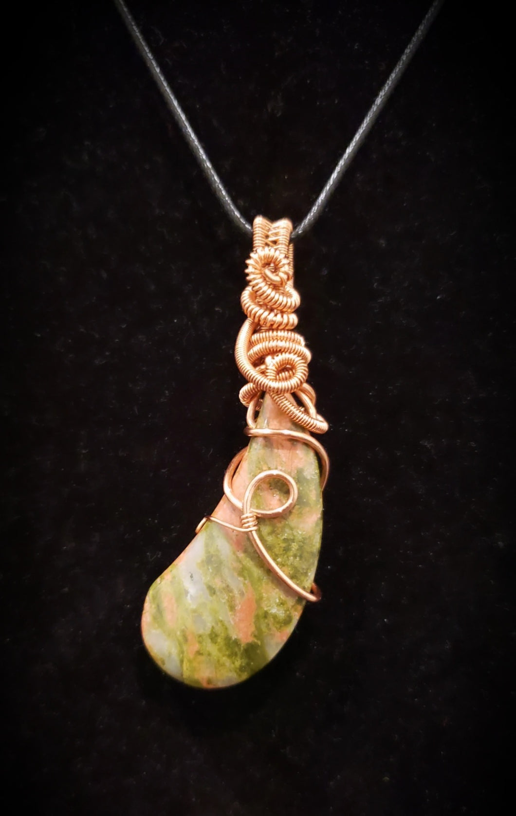 Copper wrapped Unakite