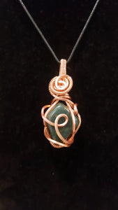 Copper wrapped African Jade
