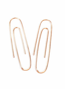Copper Paperclip Earrings