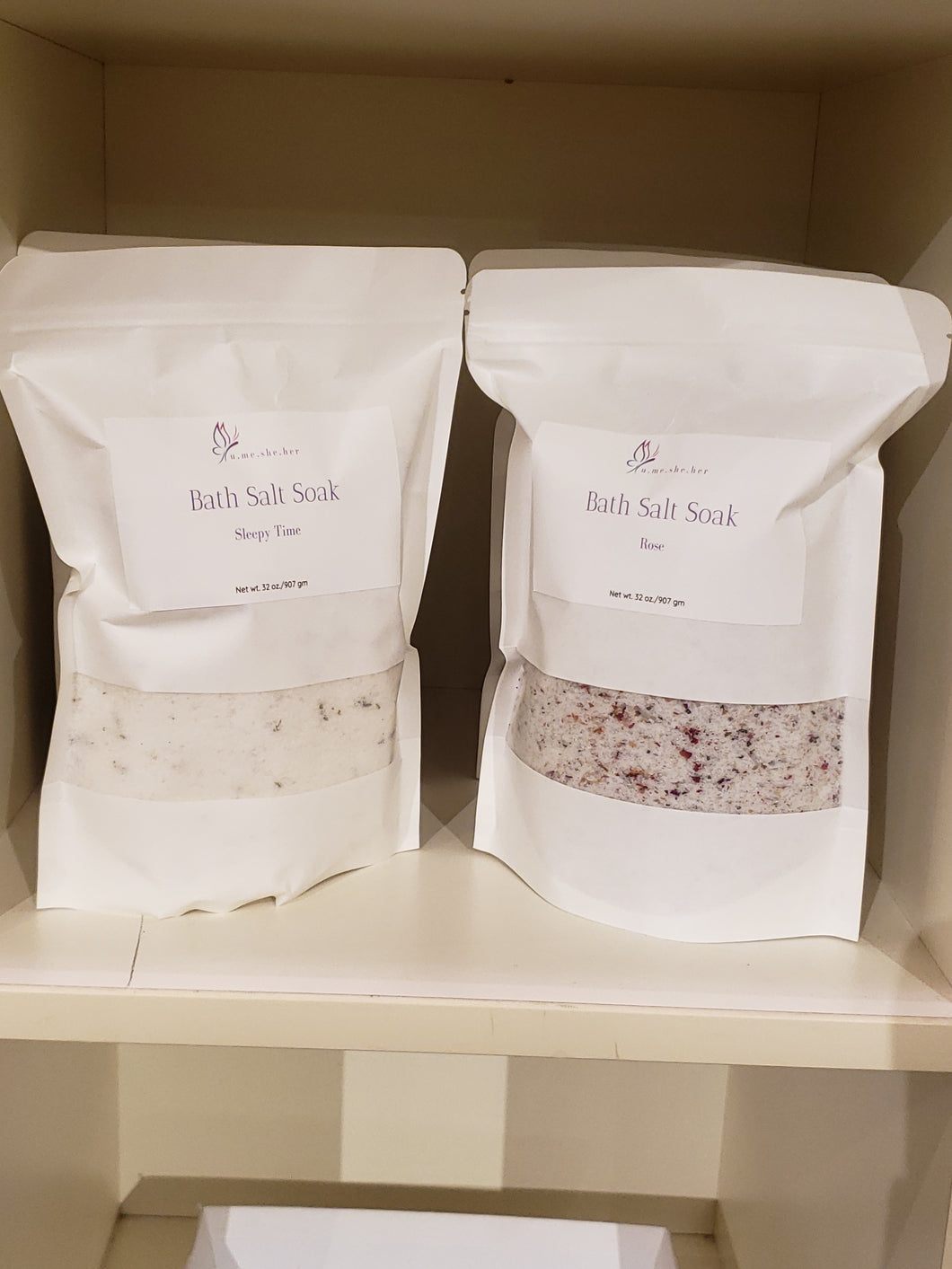 Essential oil infused Bath Salt Soak Kits